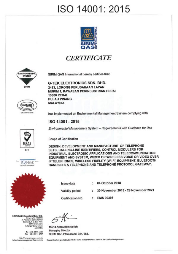 ISO Certificates - AEI Communications